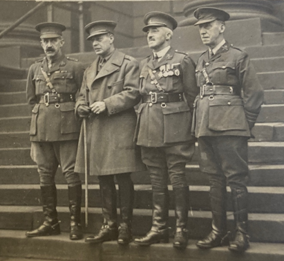 Lt.-Col. D.H. Wade T.D., J.P., Col. Sir Walter de Frece M.P., Lt.-Col. J. Broadbent T.D., J.P. and Major Ralph Lees T.D.