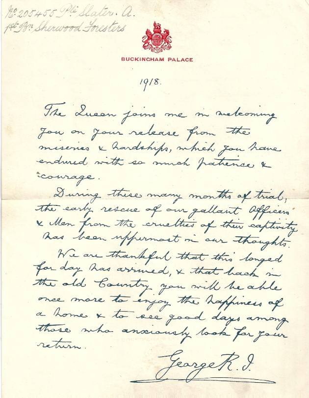 Arthur Slater Kings Letter