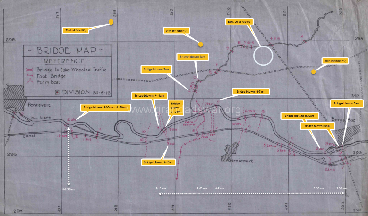 Aisne Bridge Map. May 27, 1918.