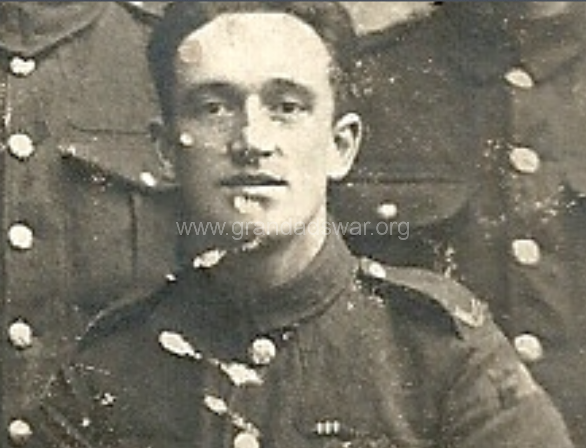 Edwin Slater Wearing Military Medal Ribbon