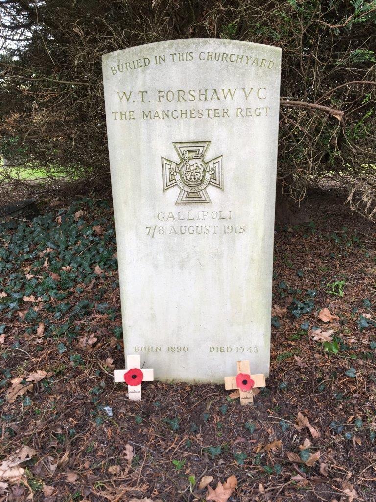 W. T. Forshaw's Headstone, Touchen End Cemetery