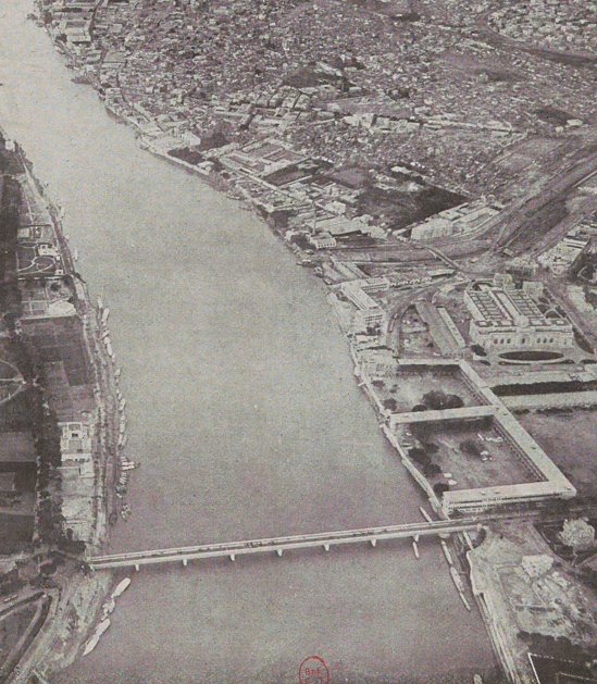 Aerial View of Cairo with Kasr-el-Nil Barracks bottom LHS