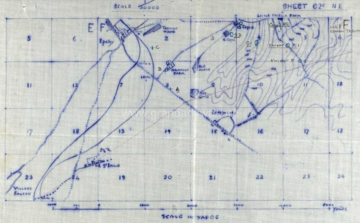 Map of Epehy April 1917