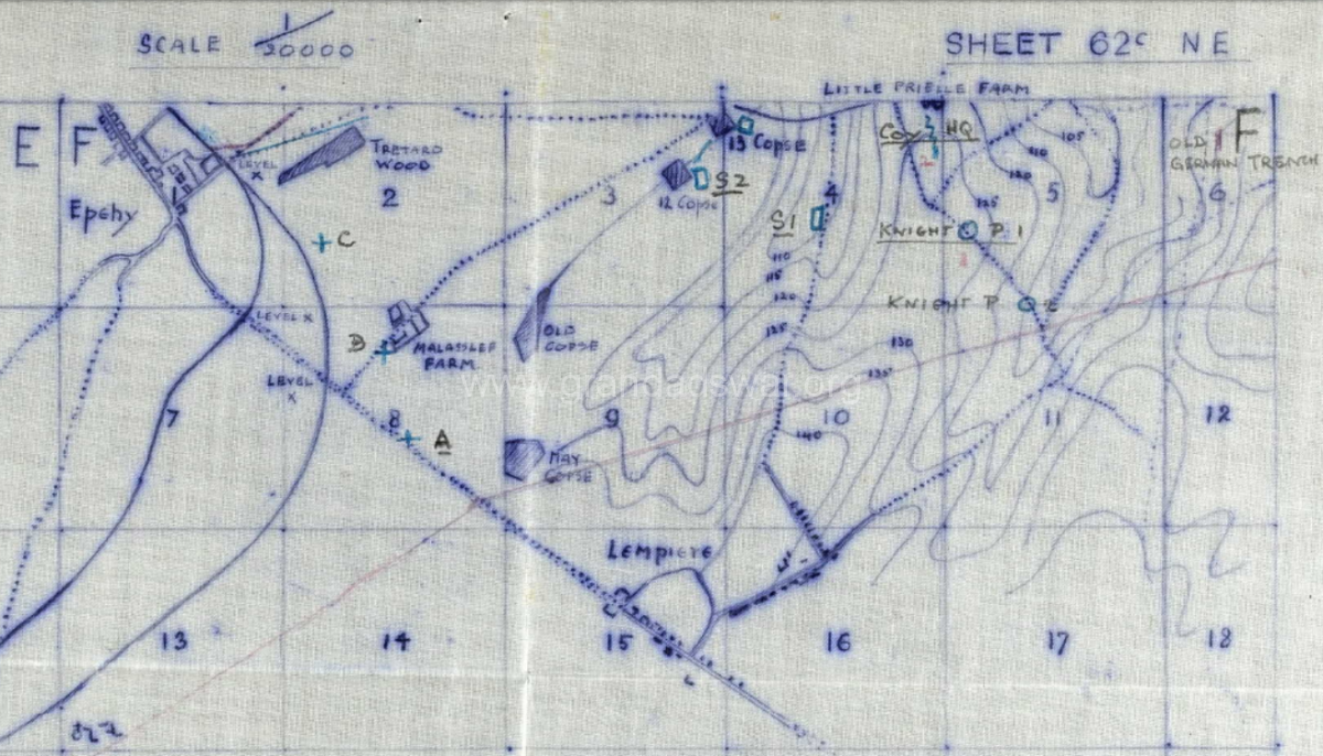 Map of Epehy April 1917