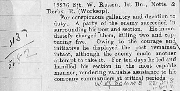 Sjt. William Russon, DCM