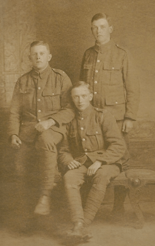 A. Staley, J. Horrocks & Arthur Slater in Easter 1915.