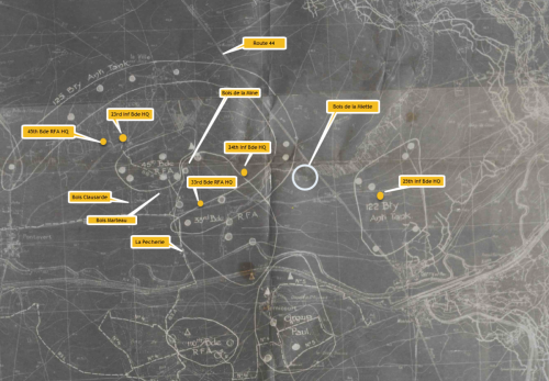 8th Division RFA Positions 27 May 1918