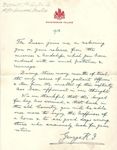 Arthur Slater Kings Letter