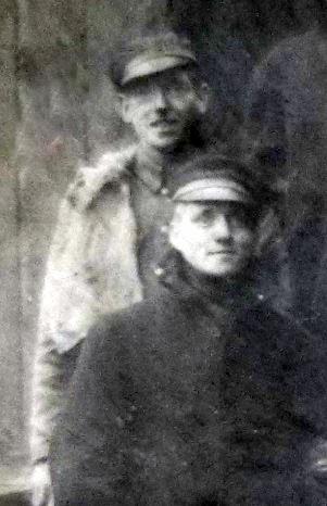 Pte. Arthur Slater and Pte. Percy Wheldon. Prisoners of War.