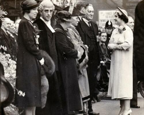 Edwin Slater with King George VI and Queen Elizabeth