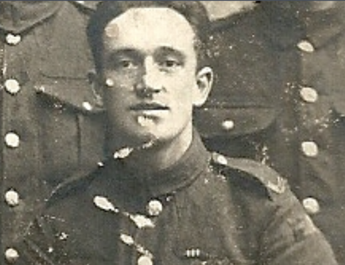 Edwin Slater Wearing Military Medal Ribbon