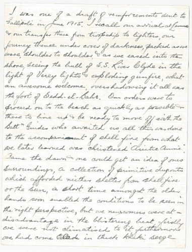 Gallipoli-Diary-Page-1