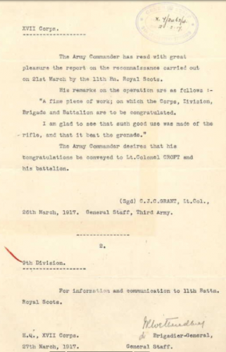 General's Letter March 21, 1917