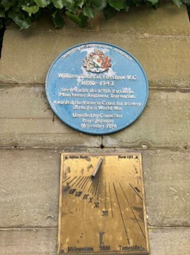 William Forshaw's Blue Plaque at Ladysmith Barracks 