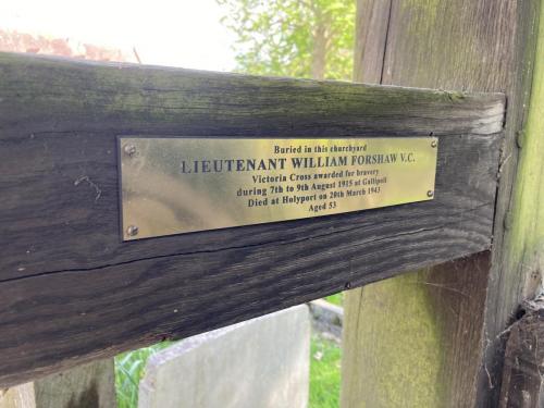 Touchen End Graveyard: Lych Gate Plaque Closeup