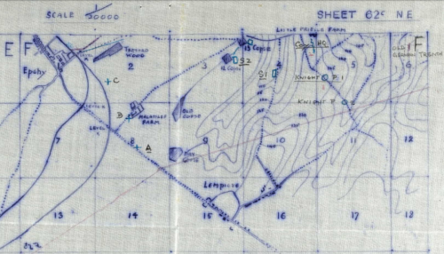 Map of Epehy April 1917