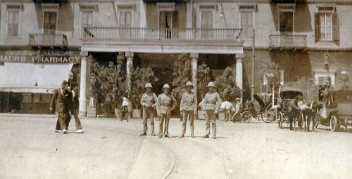 Pte. Monks (2nd Right) on Leave in Cairo