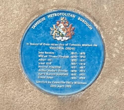 Ashton Town Hall VC's Blue Plaque