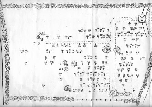 Original Touchen End Cemetery Plot Layout